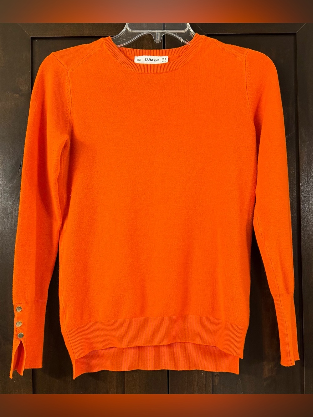 ZARA Bright Orange Sweater Sz M